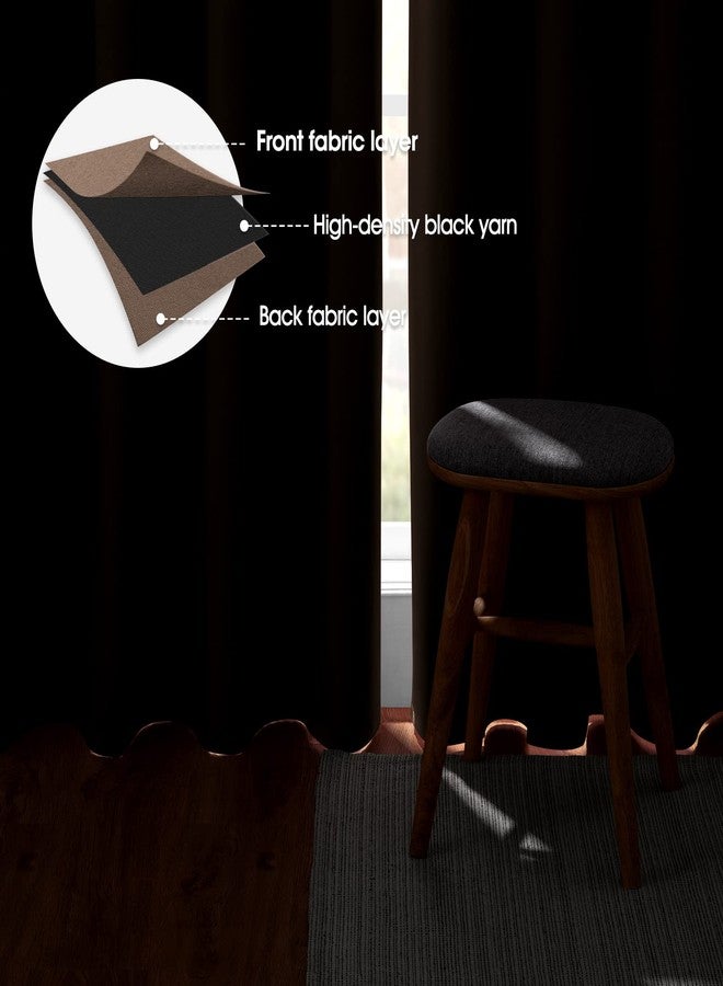 HOMEIDEAS Blackout Curtains for Bedroom 52 X 84 Inch Long 2 Panels Set Cappuccino Room Darkening Curtains/Drapes, Thermal Grommet Taupe Window Curtains for Living Room - Image 3